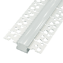Perfil LED flexible para empotrar en una obra de 57,2 mm x 14,5 mm con difusor de silicona