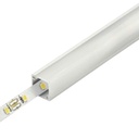 Perfil LED extrafino de esquina  con el difusor en ángulo recto de 8 mm x 8 mm