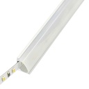 Perfil LED extrafino de esquina con el difusor curvo de 8 mm x 8 mm