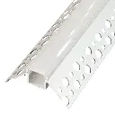 Perfil LED para empotrar en una esquina de 53,5 mm x 23,82 mm