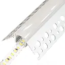 Perfil LED para empotrar en una esquina de 53,5 mm x 23,82 mm