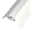 Perfil LED para empotrar en una esquina de 50,09 mm x 22,2 mm