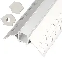 Perfil LED para empotrar en una esquina de 50,09 mm x 22,2 mm