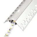 Perfil LED para empotrar en una esquina de 50,09 mm x 22,2 mm