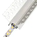 Perfil LED para empotrar en una esquina de 46 mm x 23,81 mm