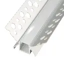 Perfil LED para empotrar en una esquina de 46 mm x 23,81 mm