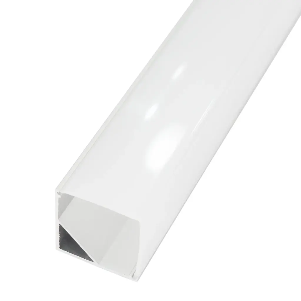 Perfil LED de esquina con el difusor en ángulo recto de 30 mm x 30 mm