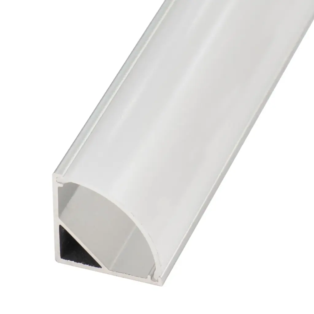 Perfil LED de esquina con el difusor curvo de 16 mm x 16 mm