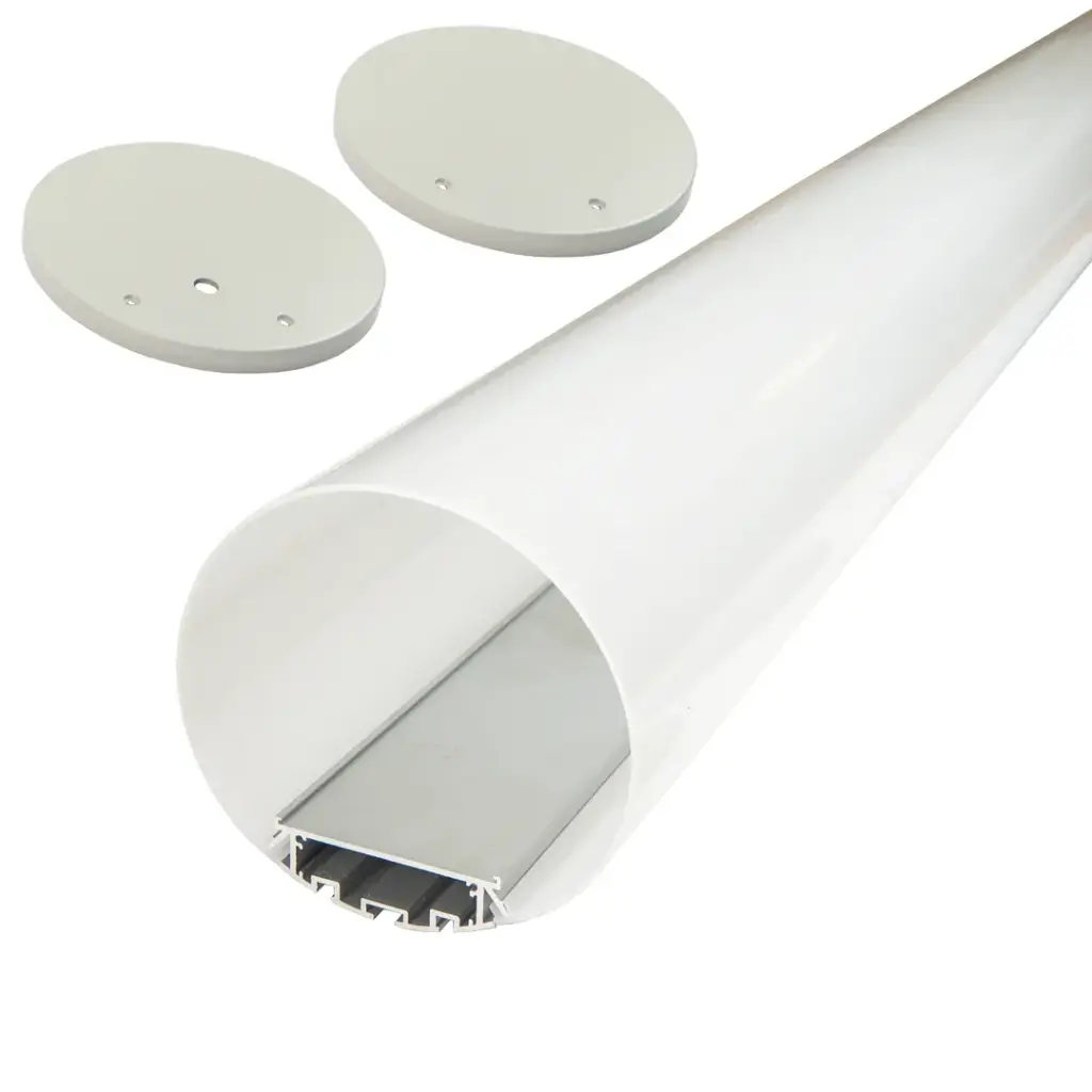 Perfil LED cilíndrico extra grande de ø 120 mm