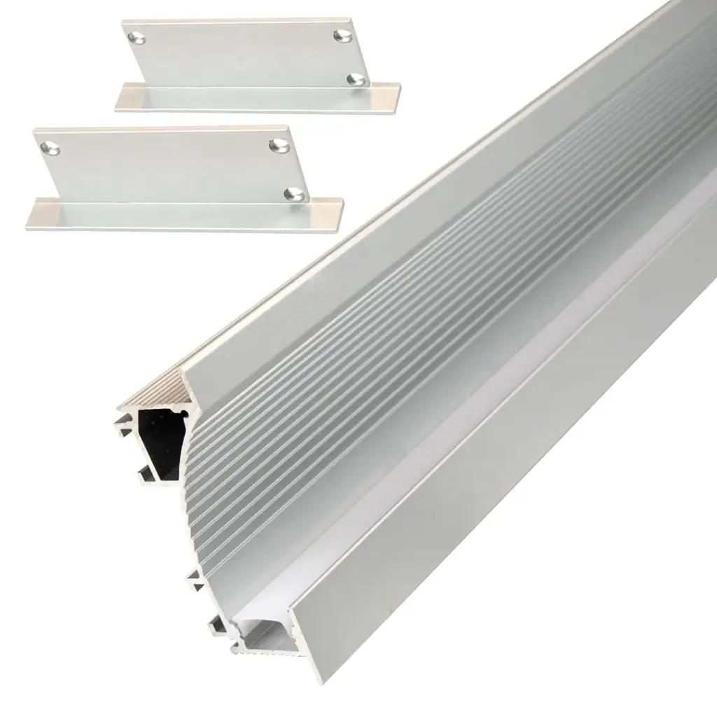 Perfil LED para paredes y rodapiés de 75 mm x 25 mm