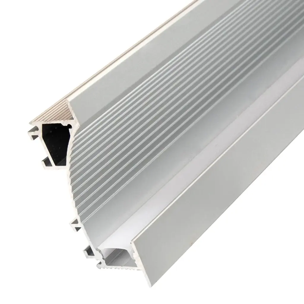 Perfil LED para paredes y rodapiés de 75 mm x 25 mm