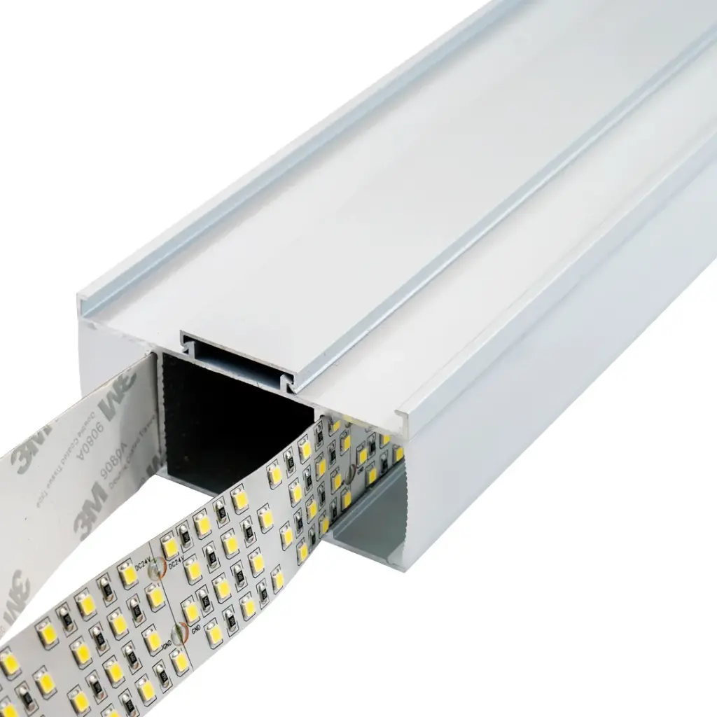 Perfil LED de pared con iluminación bidireccional de 40,85 mm x 84,5 mm