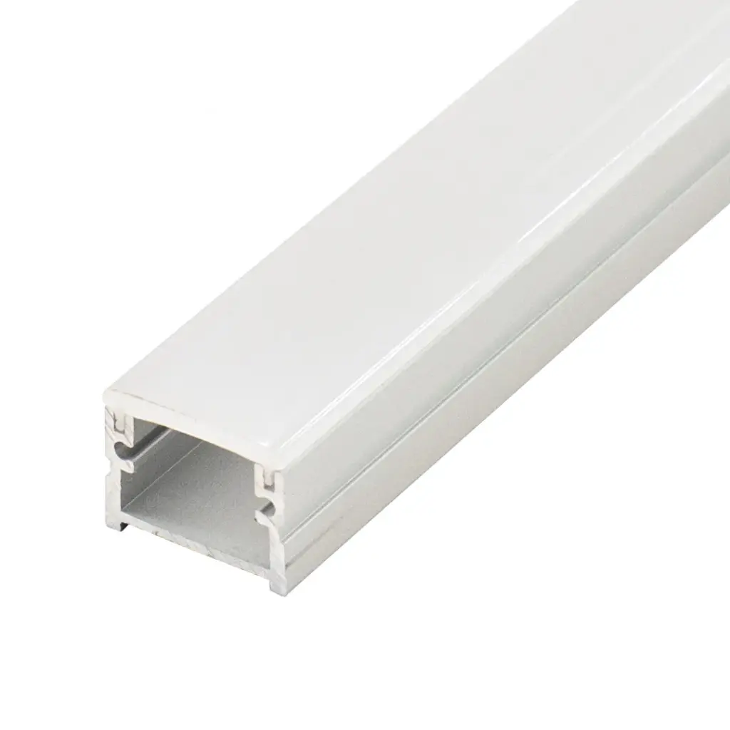 Perfil LED empotrable en el suelo de interiores de 16 mm x 12,55 mm