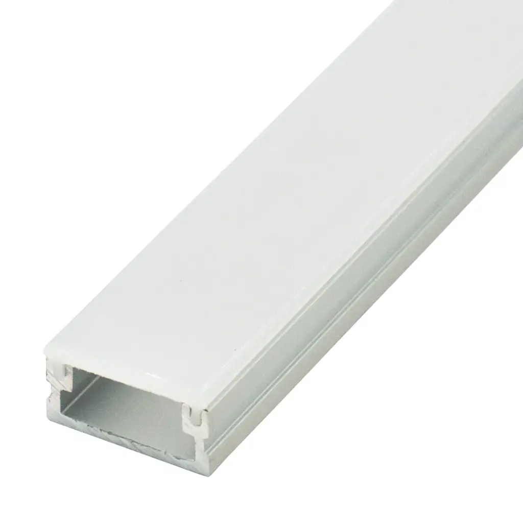 Perfil LED empotrable en el suelo de interiores de 15,94 mm x 8,55 mm