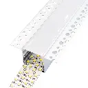 Perfil LED para empotrar en una obra con opción colgante de 75 mm x 35 mm