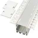 Perfil LED para empotrar en una obra con opción colgante de 75 mm x 35 mm