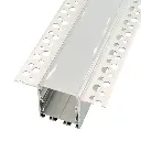 Perfil LED para empotrar en una obra con opción colgante de 75 mm x 35 mm