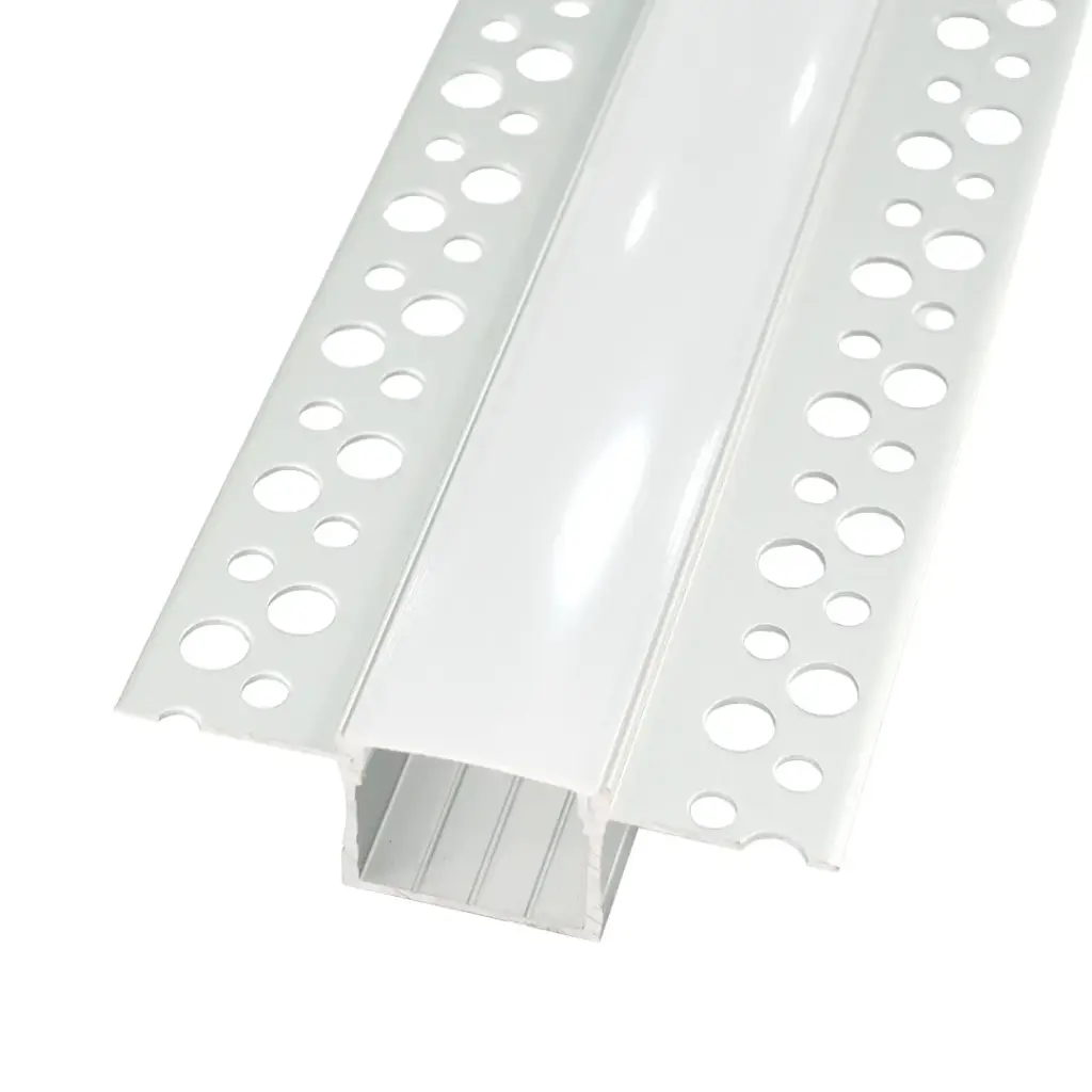 Perfil LED para empotrar en una obra de 63,4 mm x 20,4 mm