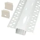 Perfil LED para empotrar en una obra de 63,4 mm x 20,4 mm