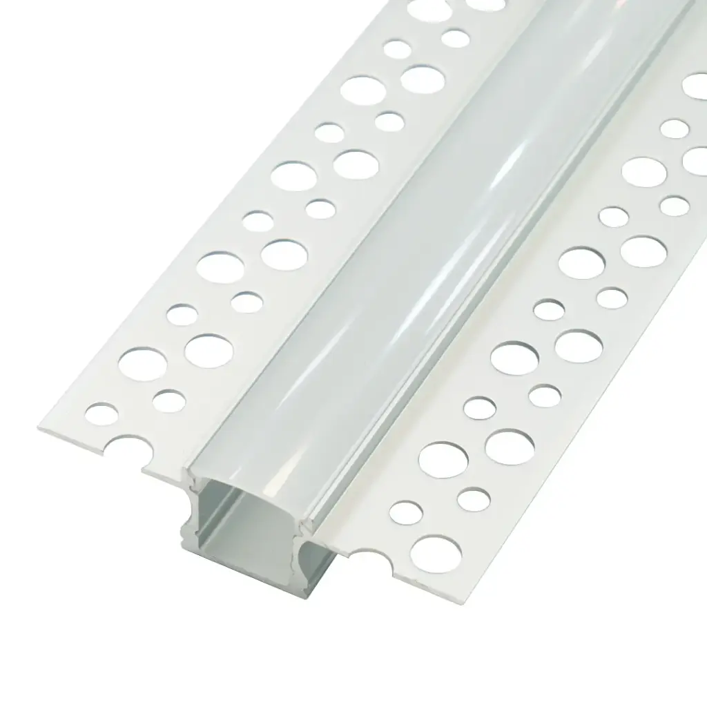 Perfil LED para empotrar en una obra de 57,2 mm x 14,5 mm