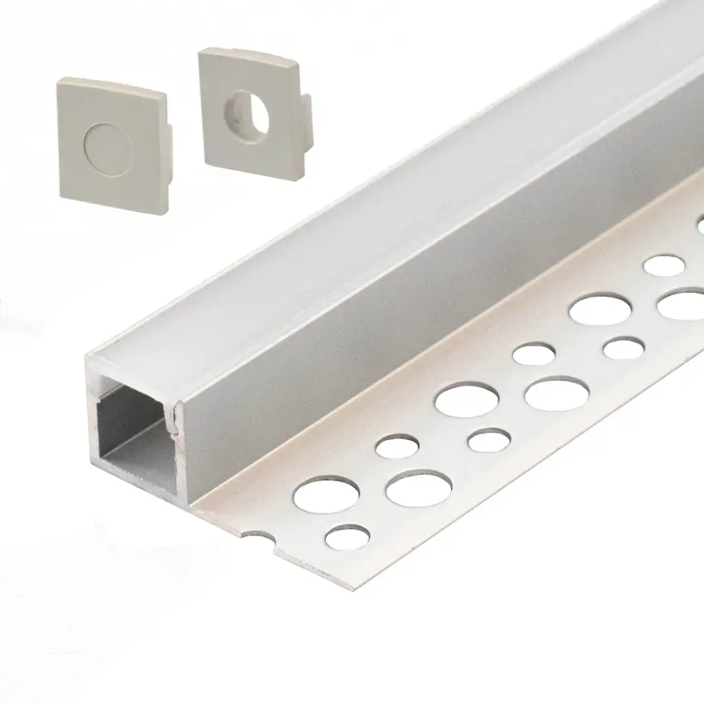 Perfil LED para empotrar en una obra de 32,37 mm x 13,65 mm