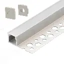 Perfil LED para empotrar en una obra de 32,37 mm x 13,65 mm