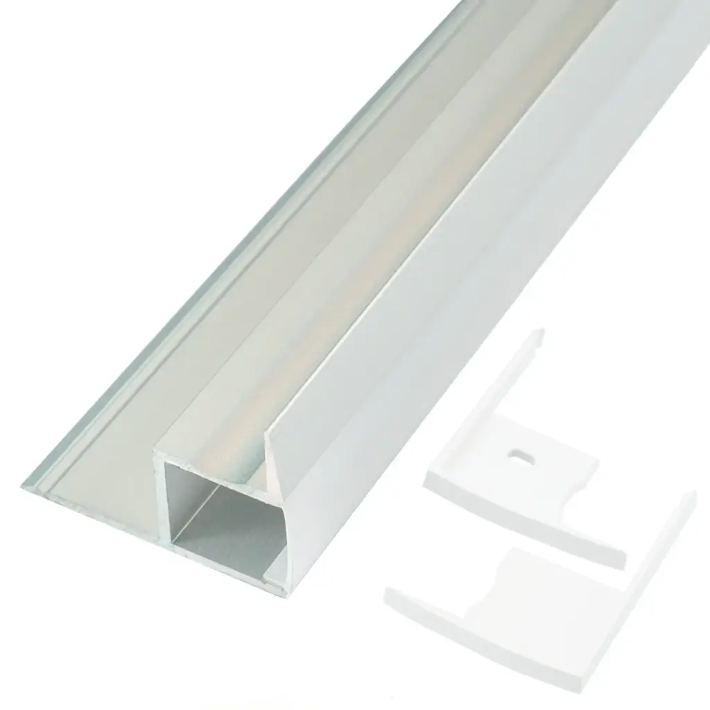 Perfil LED para empotrar en una obra de 35,5 mm x 45 mm