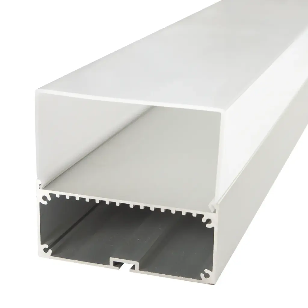 Perfil LED de superficie con opción colgante de 80 mm x 75,2 mm