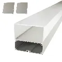 Perfil LED de superficie con opción colgante de 80 mm x 75,2 mm