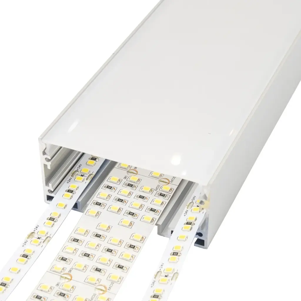 Perfil LED colgante de 75 mm x 35 mm