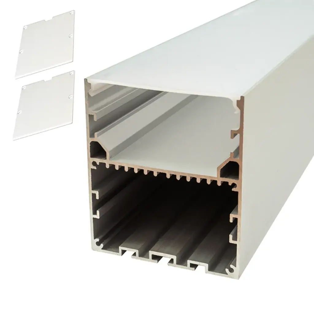 Perfil LED colgante de 70 mm x 80 mm