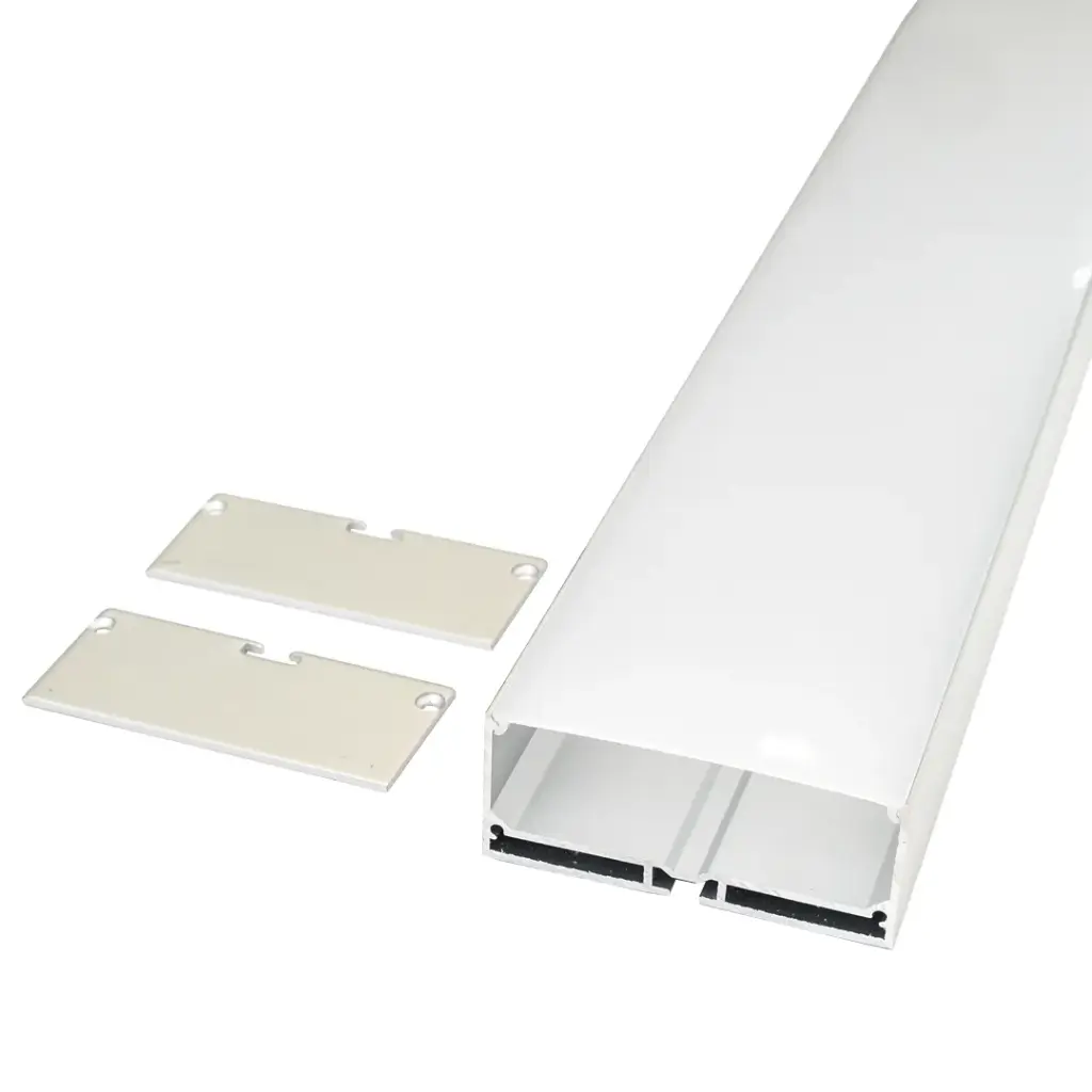 Perfil LED de superficie con opción colgante de 55 mm x 32 mm