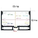 Perfil LED de superficie con opción colgante de 55 mm x 32 mm