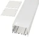 Perfil LED de superficie con opción colgante de 50 mm x 35 mm