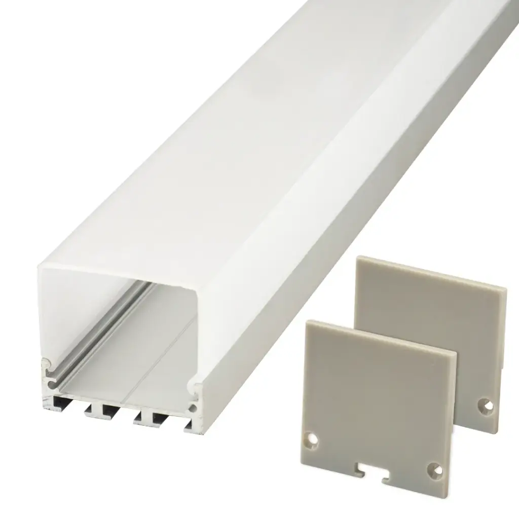 Perfil LED de superficie con opción colgante de 44,8 mm x 42 mm