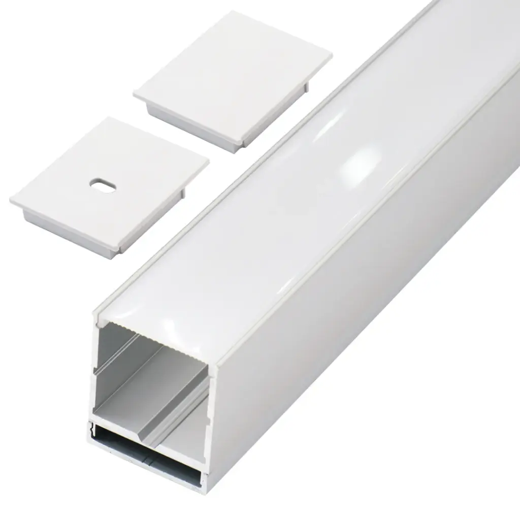 Perfil LED de superficie con opción colgante de 36,4 mm x 41,8 mm