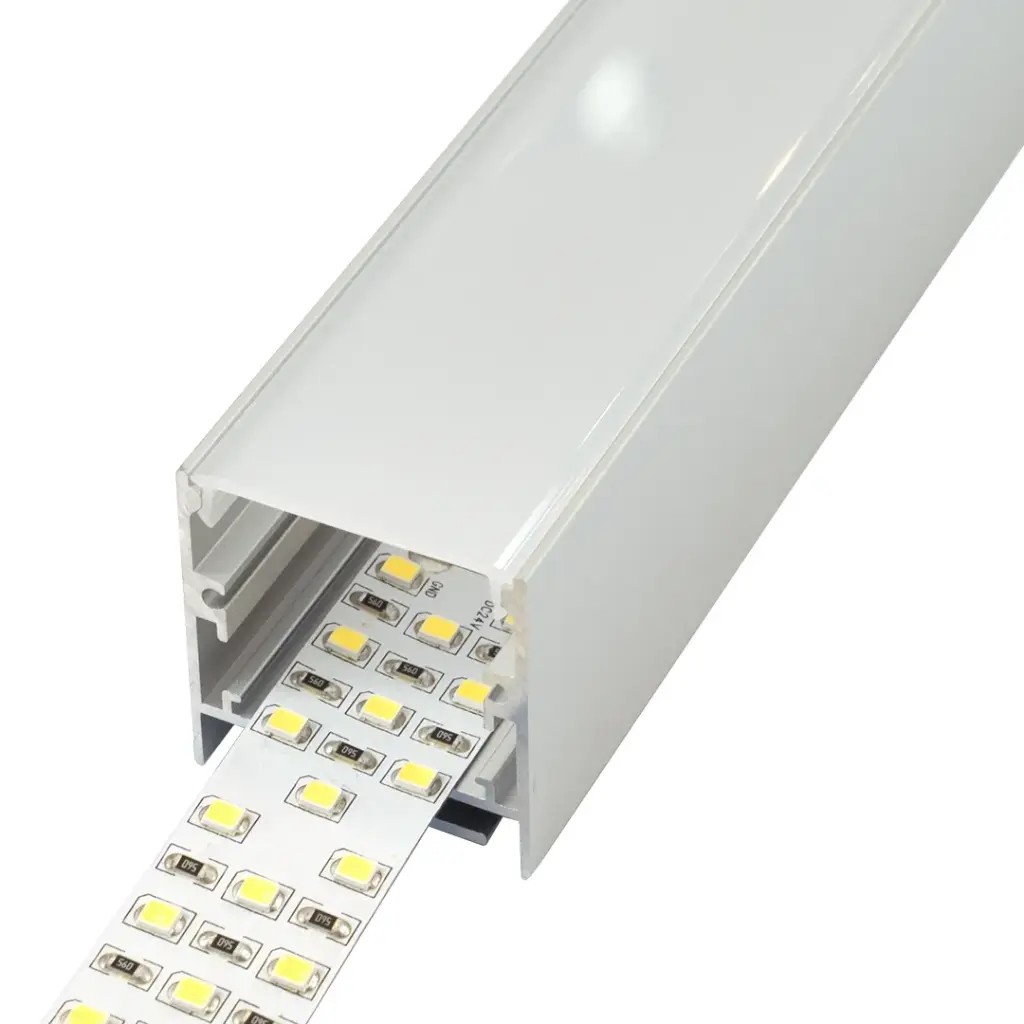 Perfil LED de superficie con opción colgante de 35 mm x 35 mm
