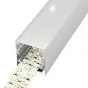 Perfil LED de superficie con opción colgante de 35 mm x 35 mm