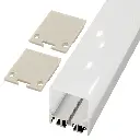 Perfil LED de superficie con opción colgante de 29,8 mm x 35,6 mm