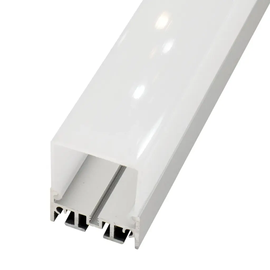 Perfil LED de superficie con opción colgante de 29,8 mm x 35,6 mm