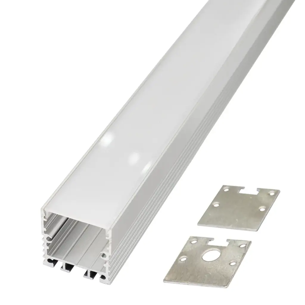 Perfil LED de superficie con opción colgante de 30 mm x 30 mm