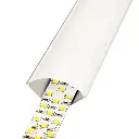 Perfil LED colgante con difusor curvo de 29,8 mm x 29,8 mm