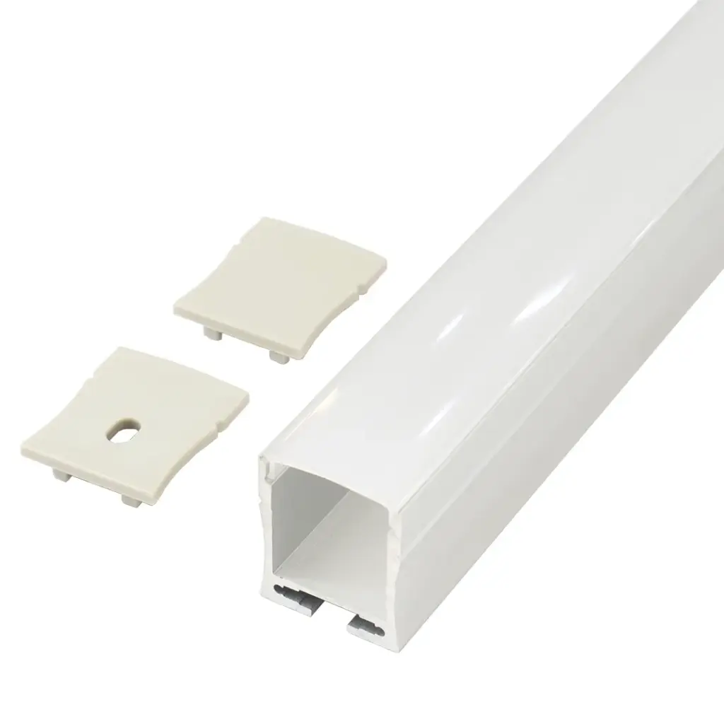 Perfil LED de superficie con opción colgante de 23,2 mm x 26,7 mm