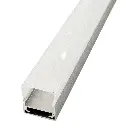 Perfil LED de superficie con opción colgante y difusor en ángulo recto de 19,2 mm x 20,21 mm