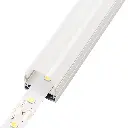 Perfil LED de superficie con opción colgante y difusor curvo de 19,3 mm x 19,19 mm