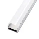 Perfil LED de superficie con opción colgante y difusor curvo de 19,3 mm x 19,19 mm