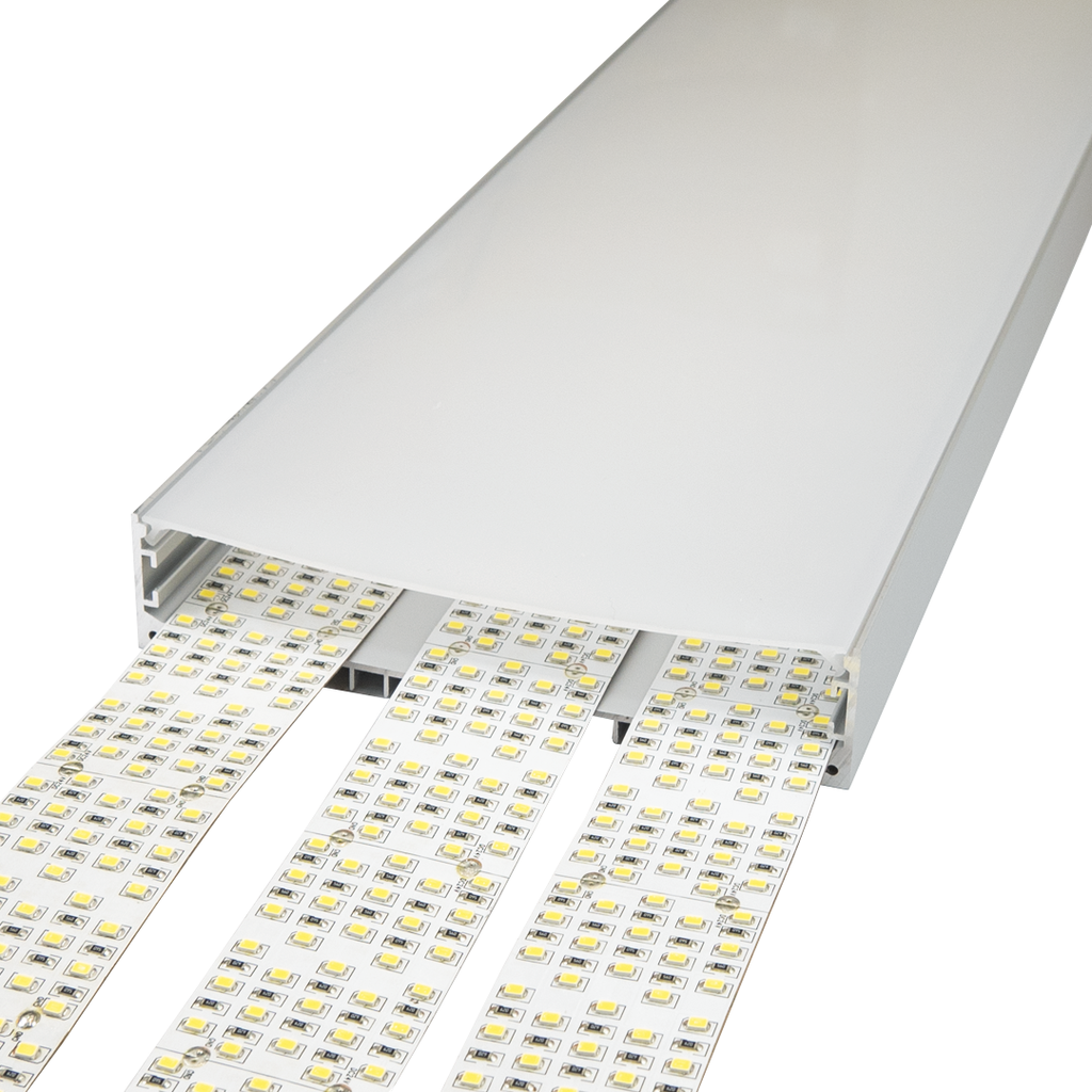 Perfil LED de superficie con opción colgante de 151,76 mm x 32 mm