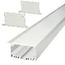Perfil LED empotrable en techos o paredes de 69,6 mm x 32 mm