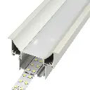 Perfil LED cóncavo para empotrar en techos o paredes de 65,01 mm x 45 mm