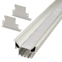 Perfil LED cóncavo para empotrar en techos o paredes de 65,01 mm x 45 mm